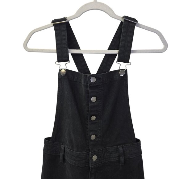 Universal Thread Black Denim Sailor Wide Leg Overall Jeans Size 6 - Picture 4 of 6